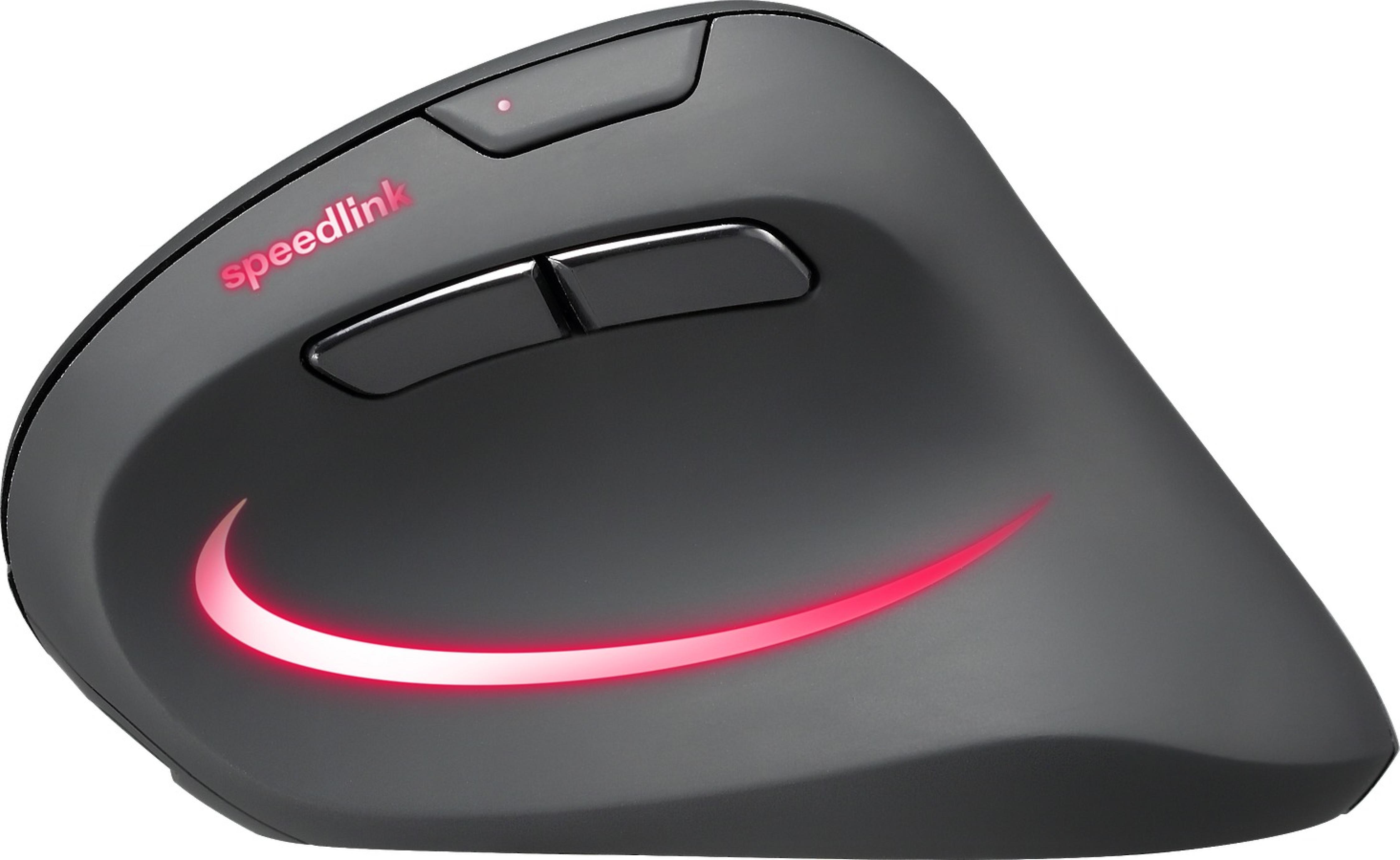 PIAVO PRO wiederaufladbare vertikale ergonomische RGB-Maus – kabellos, gummiert-schwarz