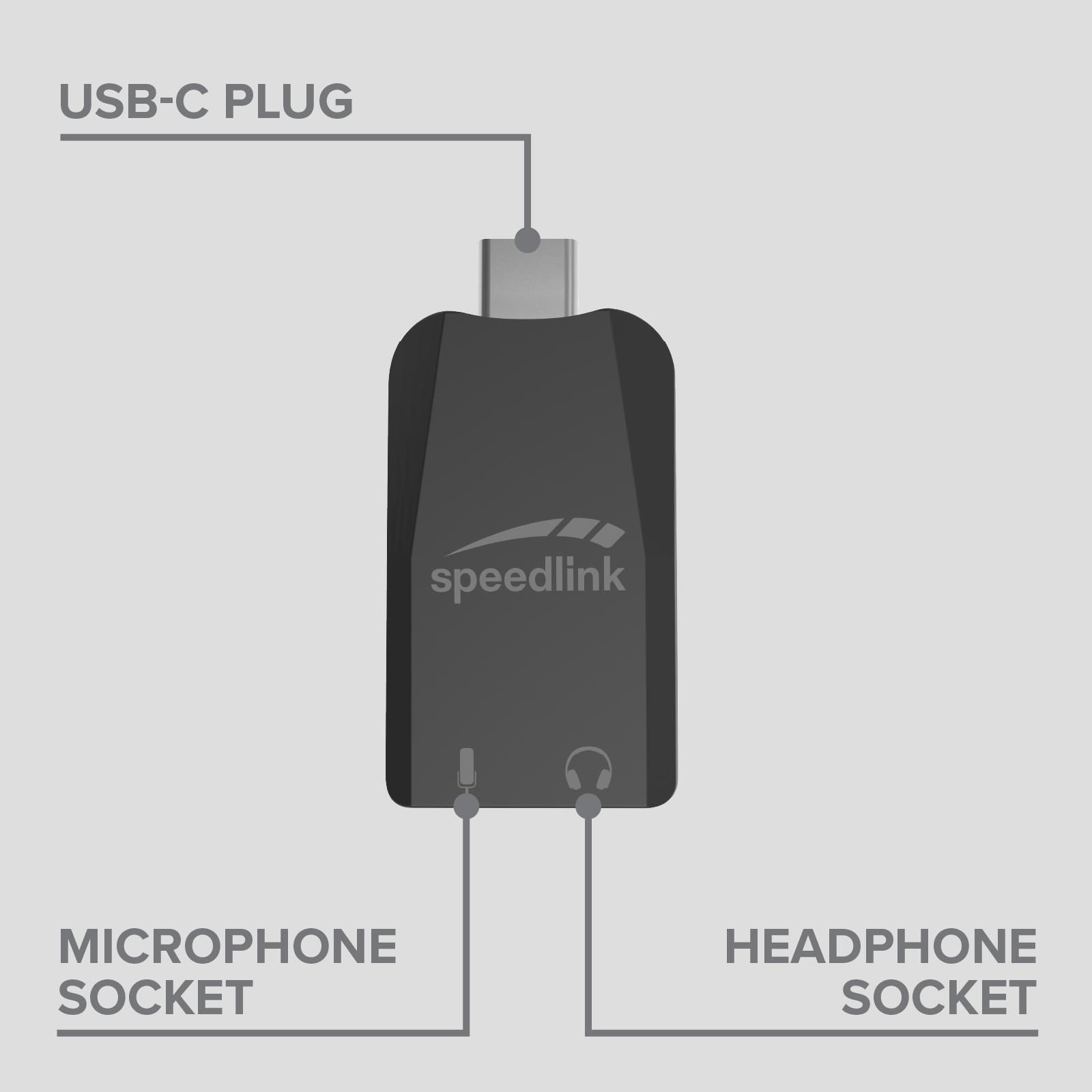 VIGO USB-C Soundkarte, schwarz