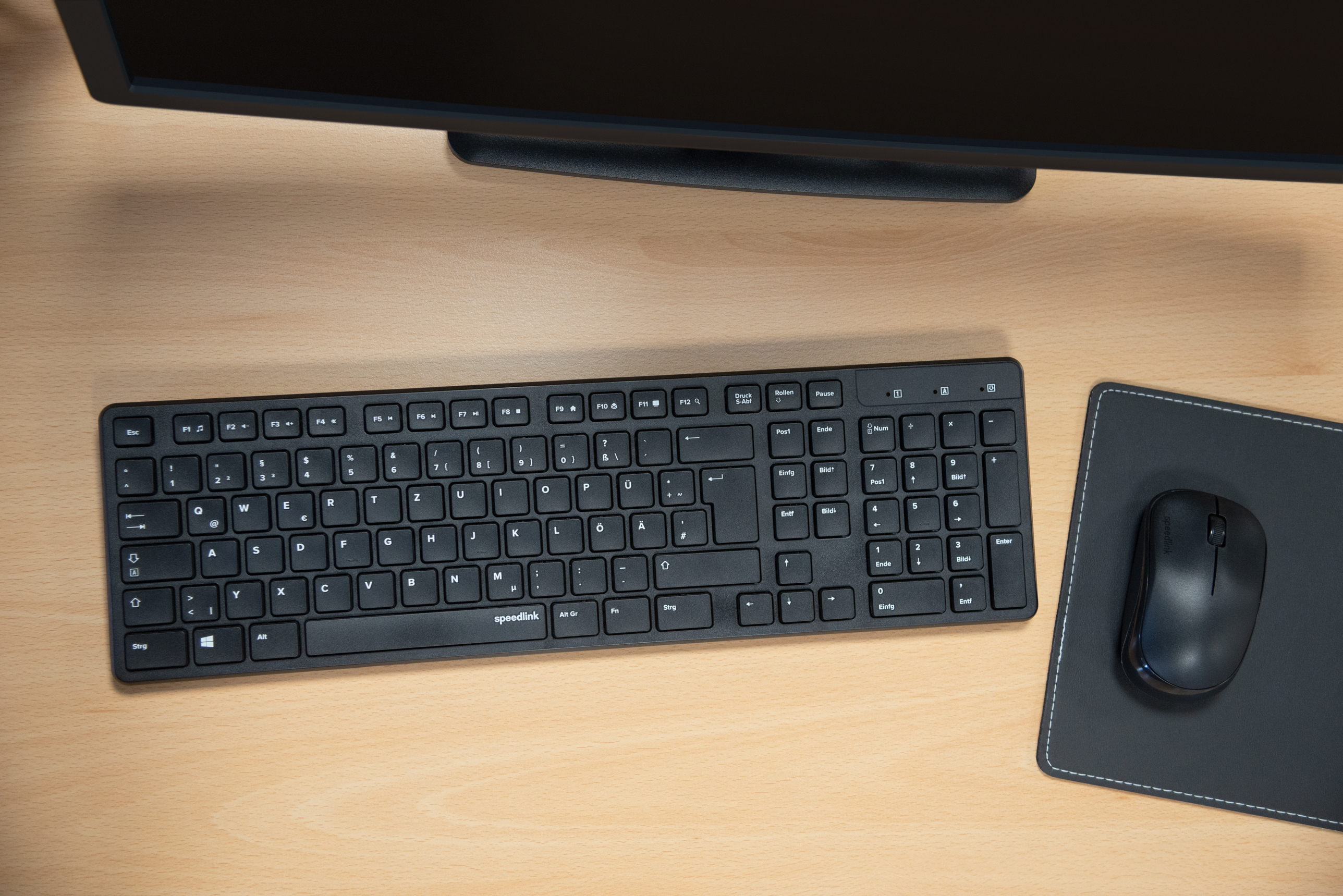 SIGNIUM Deskset - kabellos, schwarz - DE-Layout