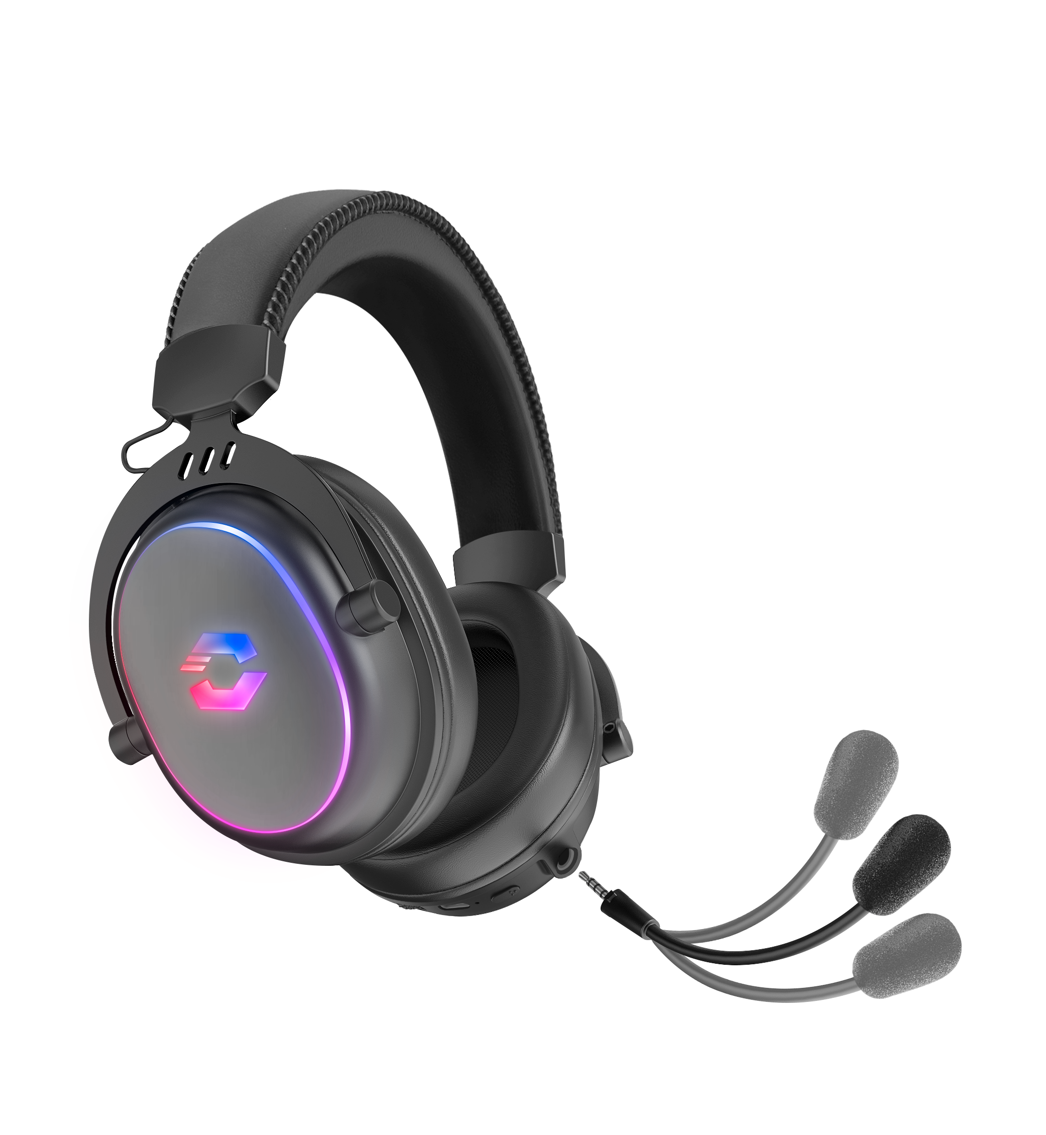 CONUX Kabelloses RGB-Stereo-Gaming-Headset– für PC, PS5, PS4, Xbox Series X/S, Switch 2, Switch, Switch OLED und Switch Lite, schwarz
