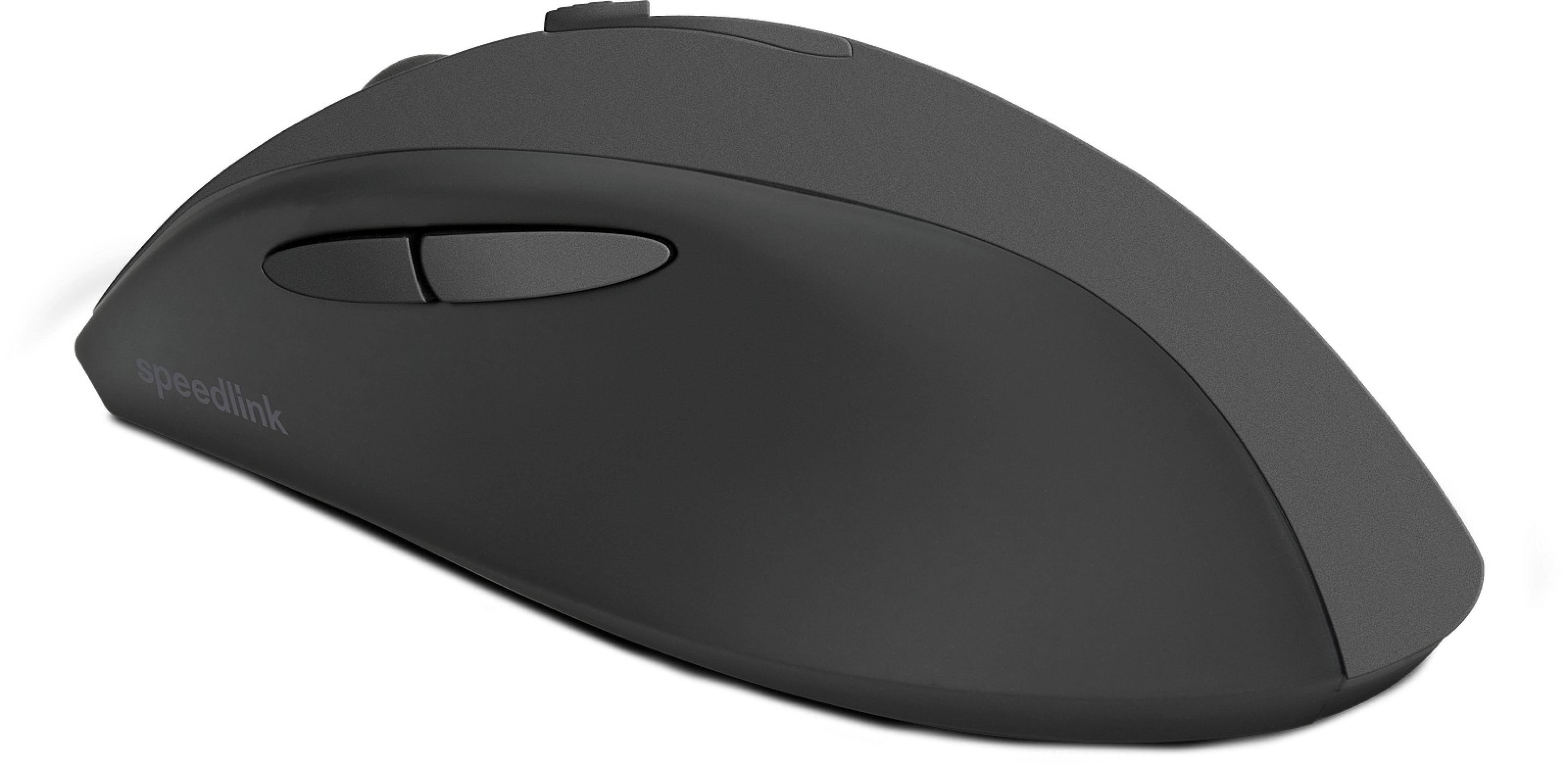AXON Geräuscharme & Antibakterielle Wiederaufladbare Maus - Kabellos, USB-A/-C, rubber-schwarz