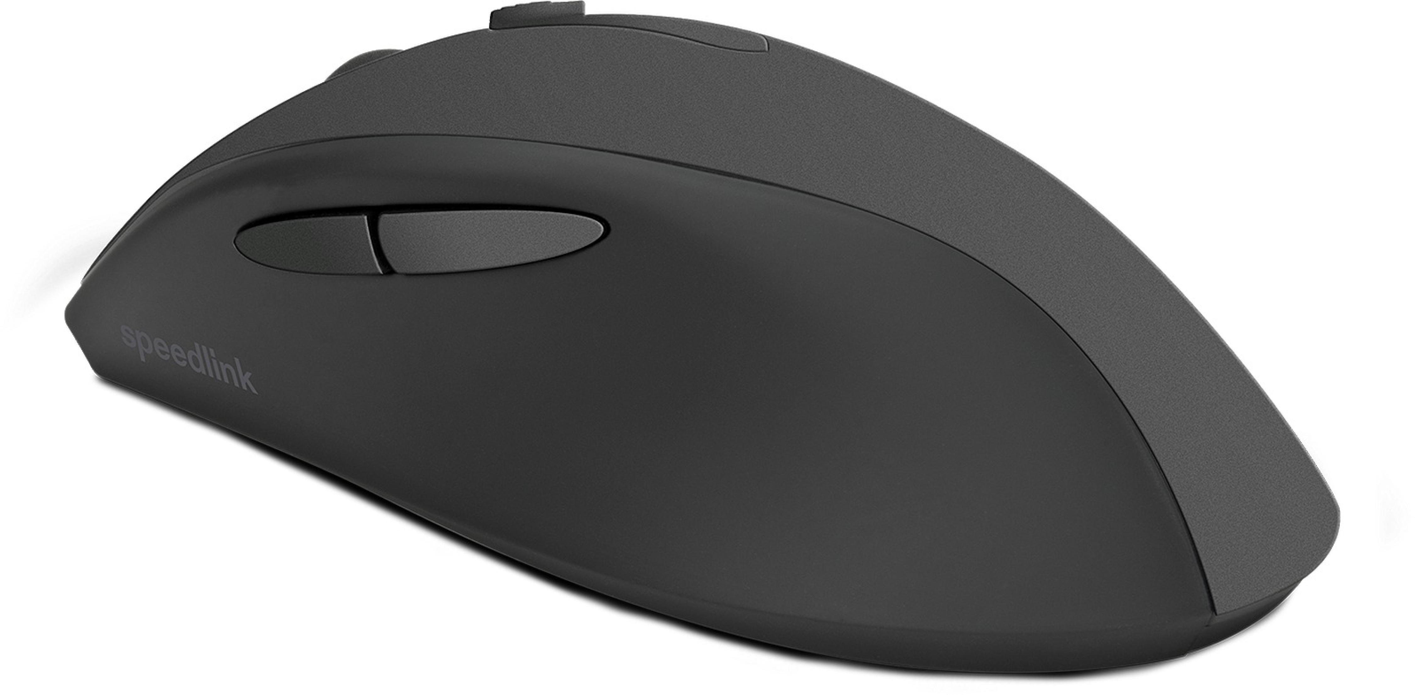 AXON Geräuscharme & Antibakterielle Wiederaufladbare Maus - Kabellos, USB-A/-C, rubber-schwarz
