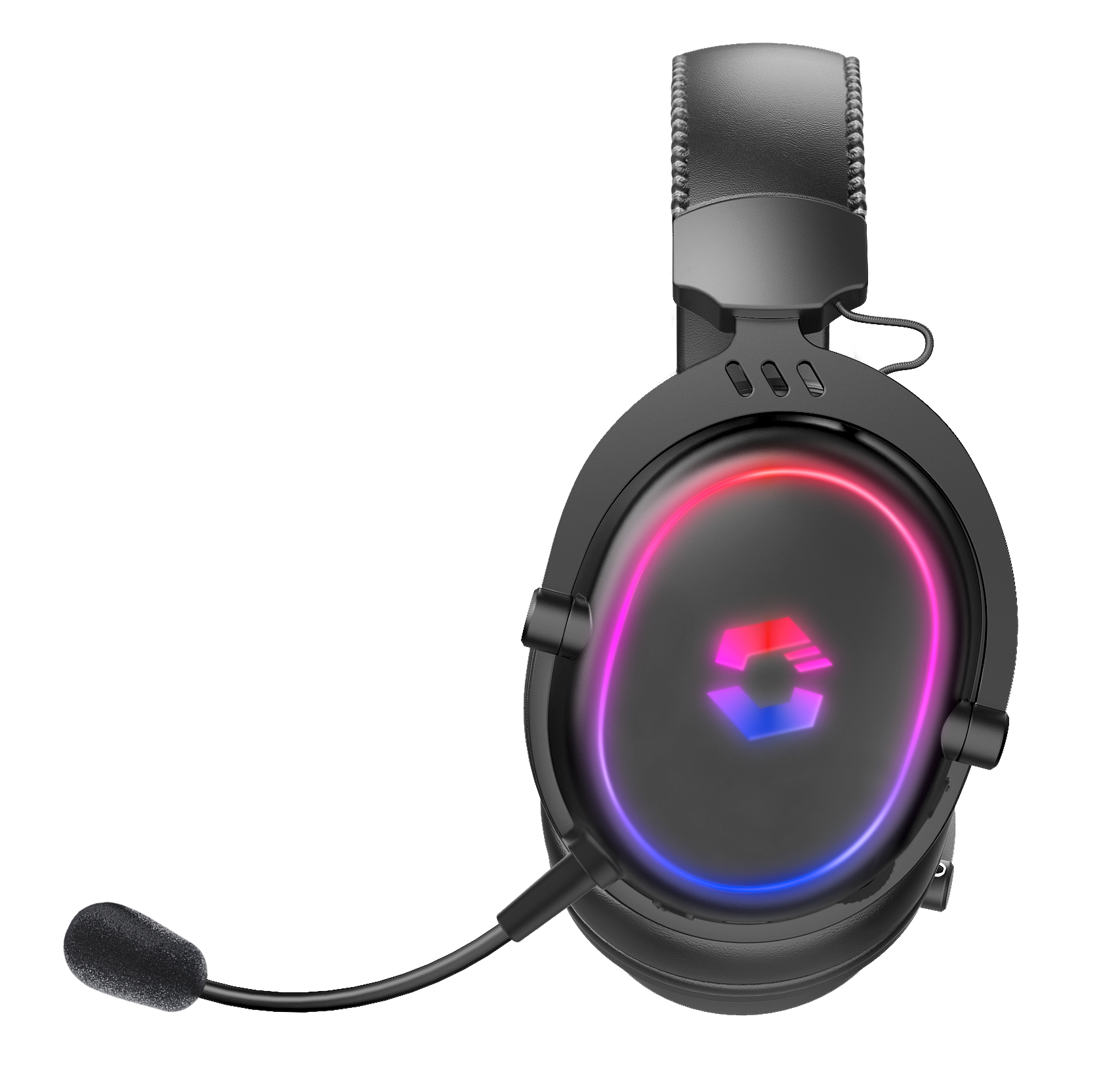 CONUX Kabelloses RGB-Stereo-Gaming-Headset– für PC, PS5, PS4, Xbox Series X/S, Switch 2, Switch, Switch OLED und Switch Lite, schwarz