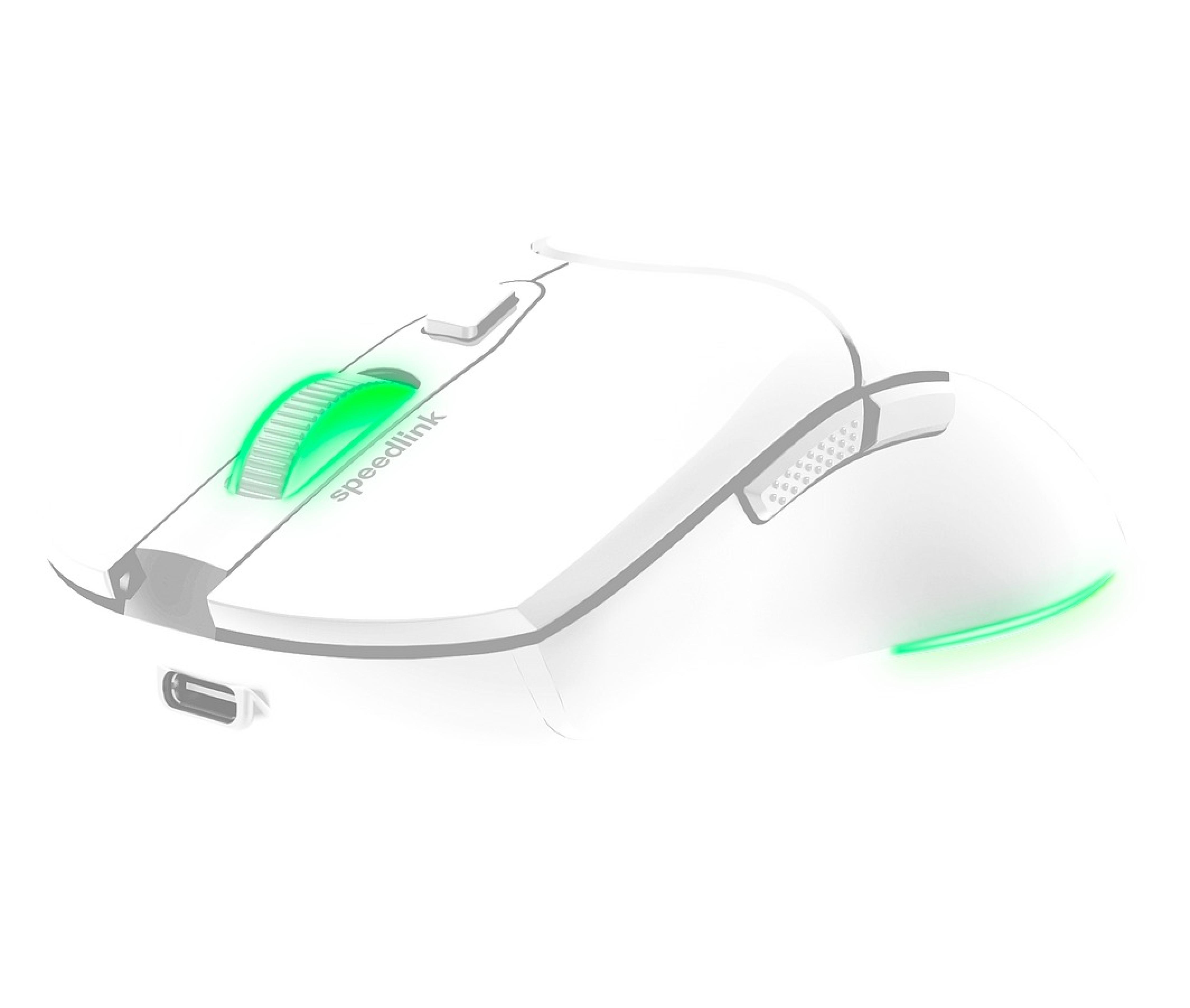 VELOX Wiederaufladbare RGB Gaming Maus - kabellos, weiß