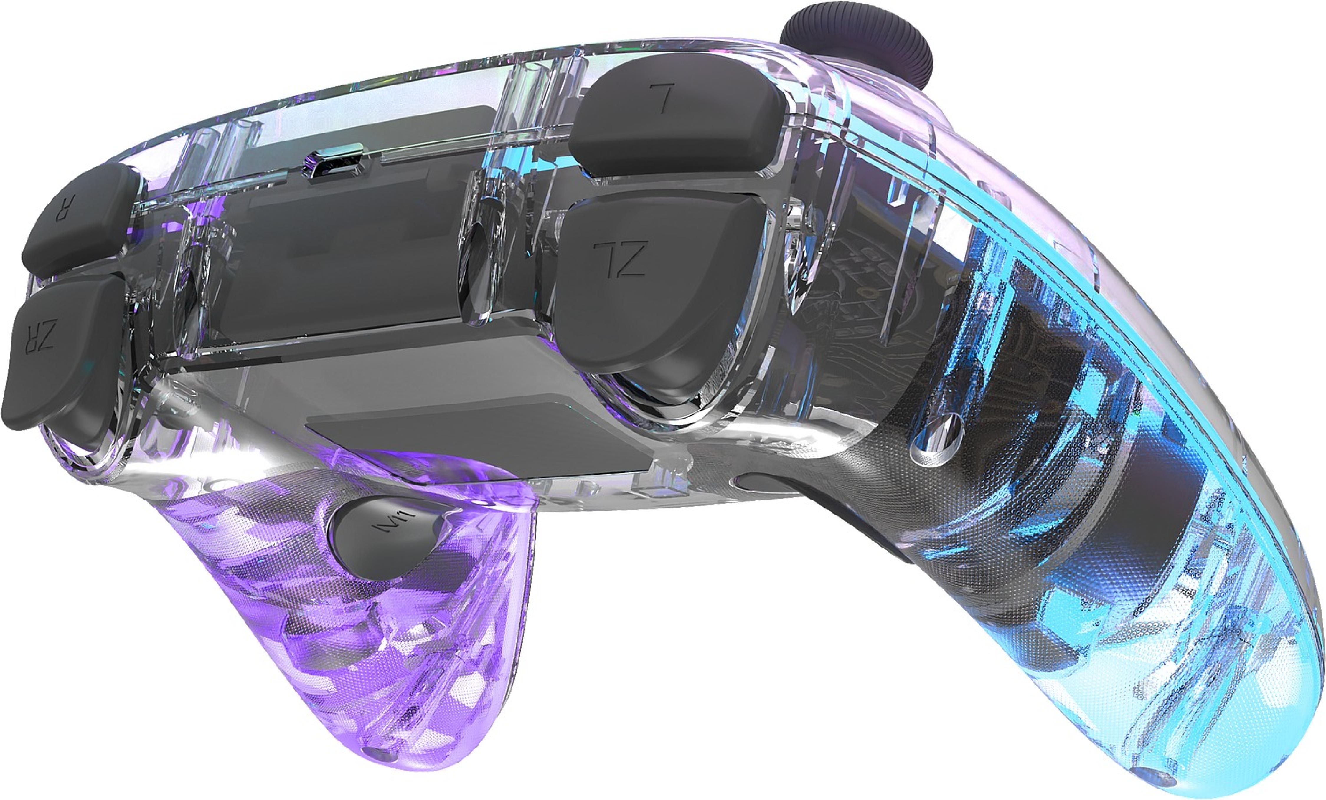 RAIT NX RGB Gamepad - kabellos/kabelgebunden - für PC/ Android/Switch OLED/Lite, klar transparent