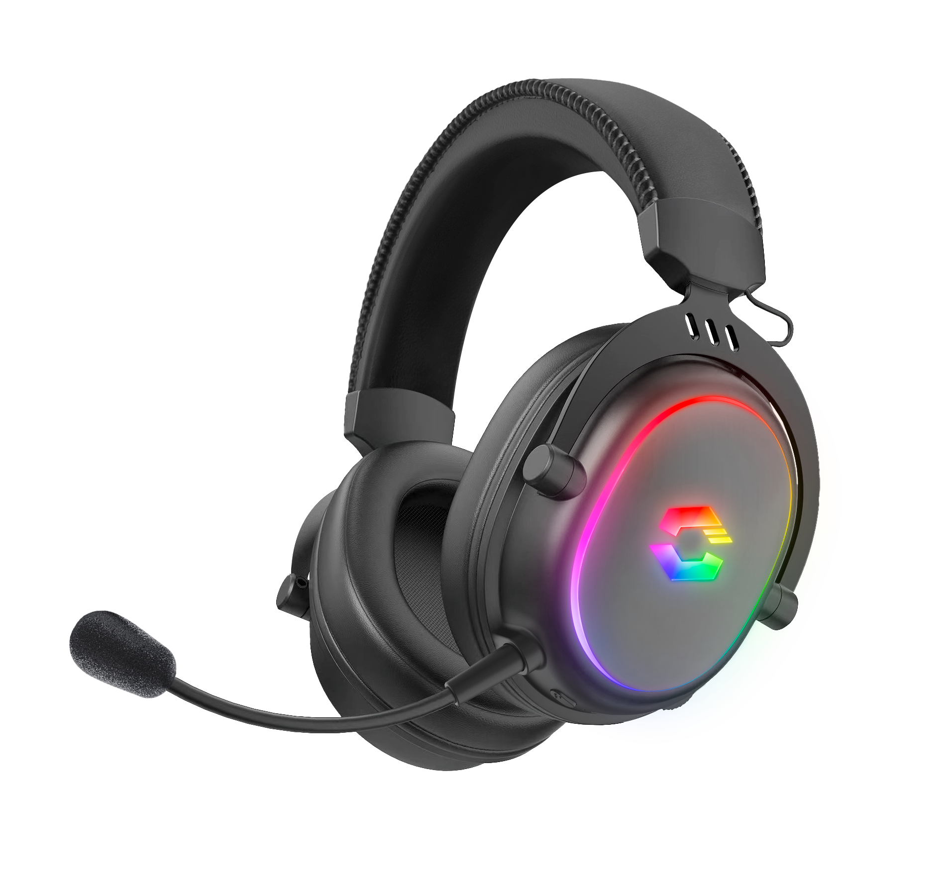 CONUX Kabelloses RGB-Stereo-Gaming-Headset– für PC, PS5, PS4, Xbox Series X/S, Switch 2, Switch, Switch OLED und Switch Lite, schwarz