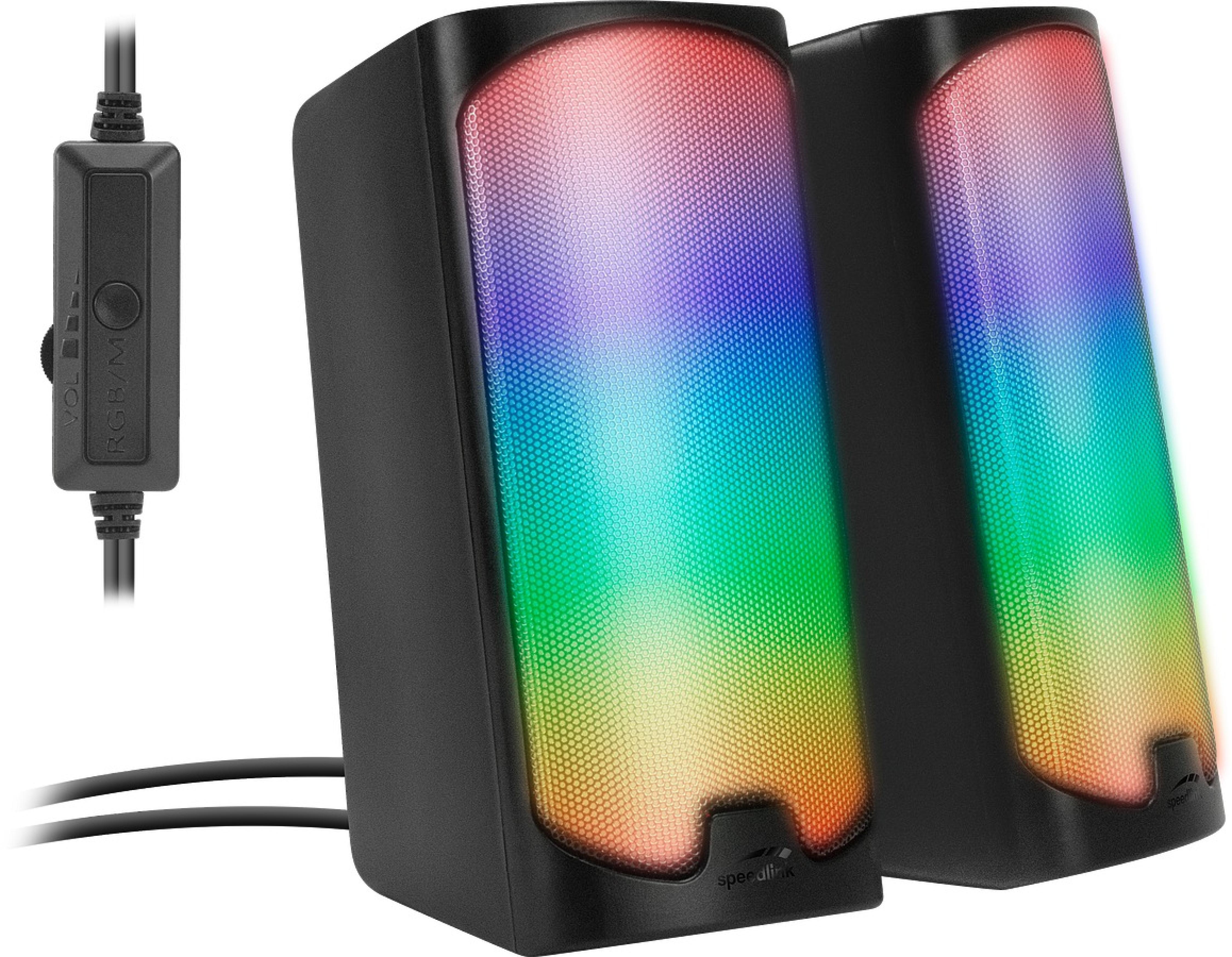 TONOS RGB Gaming Stereo Lautsprecher, schwarz