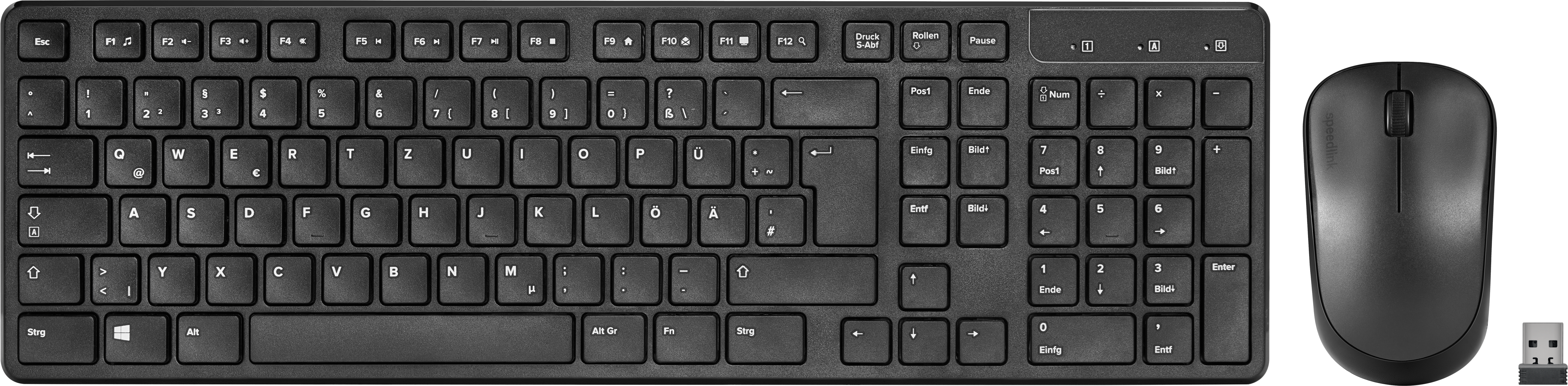 SIGNIUM Deskset - kabellos, schwarz - DE-Layout
